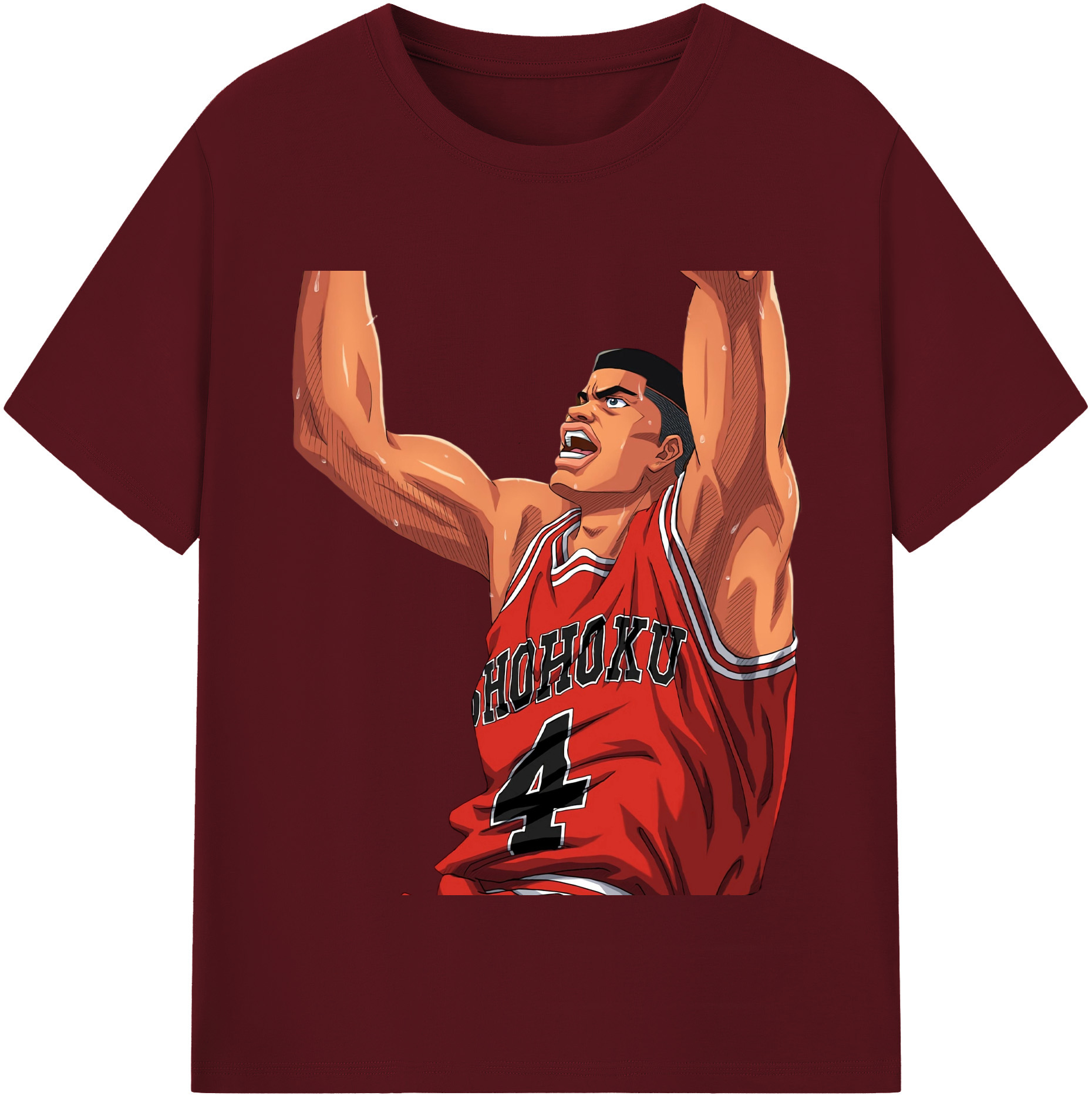 SLAM DUNK／スラムダンク 綿100％半袖Tシャツ（フロントプリント）